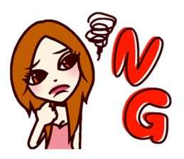 Girl power up stamp sticker #689509