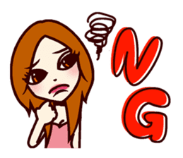 Girl power up stamp sticker #689509