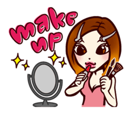 Girl power up stamp sticker #689510