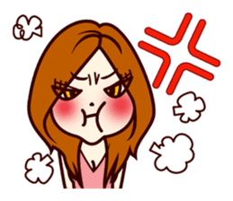 Girl power up stamp sticker #689513