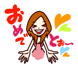 Girl power up stamp sticker #689514