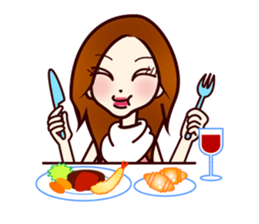 Girl power up stamp sticker #689519