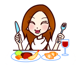 Girl power up stamp sticker #689519