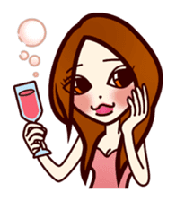 Girl power up stamp sticker #689521