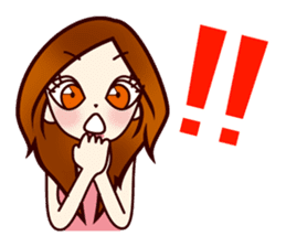 Girl power up stamp sticker #689522