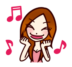 Girl power up stamp sticker #689526