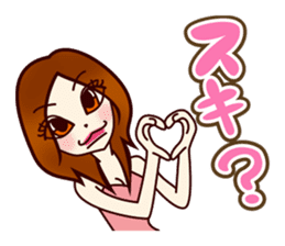 Girl power up stamp sticker #689538