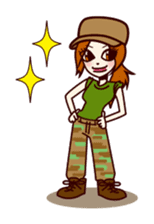 Girl power up stamp sticker #689545