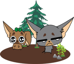 Cute Chihuahua dogs - best friends set sticker #696351