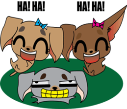 Cute Chihuahua dogs - best friends set sticker #696352