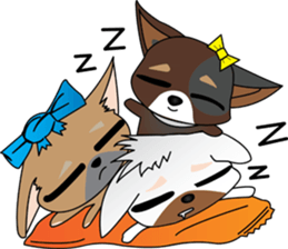 Cute Chihuahua dogs - best friends set sticker #696353