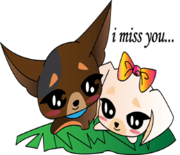 Cute Chihuahua dogs - best friends set sticker #696354