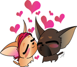 Cute Chihuahua dogs - best friends set sticker #696356