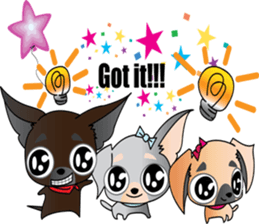 Cute Chihuahua dogs - best friends set sticker #696357