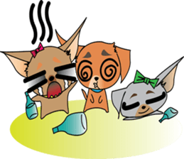 Cute Chihuahua dogs - best friends set sticker #696360