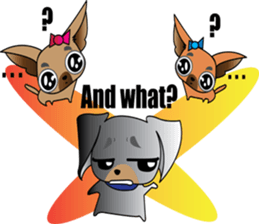 Cute Chihuahua dogs - best friends set sticker #696365