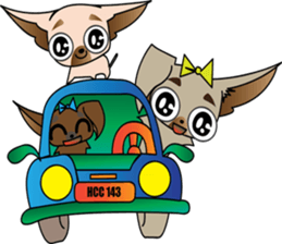 Cute Chihuahua dogs - best friends set sticker #696369