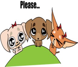 Cute Chihuahua dogs - best friends set sticker #696379