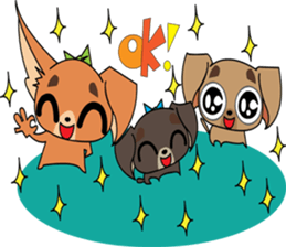 Cute Chihuahua dogs - best friends set sticker #696380