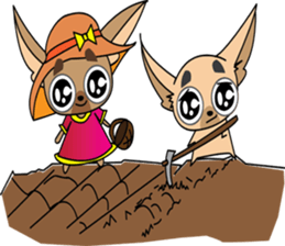 Cute Chihuahua dogs - best friends set sticker #696383