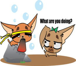 Cute Chihuahua dogs - best friends set sticker #696385