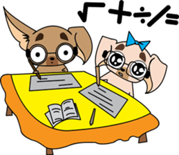 Cute Chihuahua dogs - best friends set sticker #696386