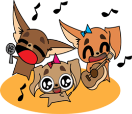 Cute Chihuahua dogs - best friends set sticker #696387