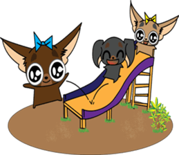 Cute Chihuahua dogs - best friends set sticker #696388