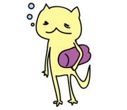 Illness cat stamp sticker #697040