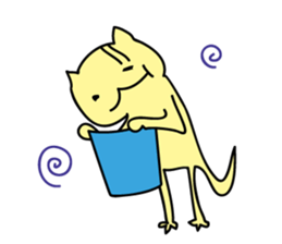 Illness cat stamp sticker #697064