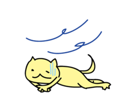 Illness cat stamp sticker #697070