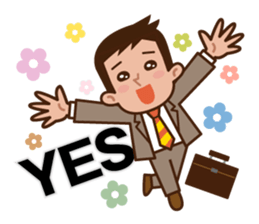 Yes! Businessman Anko. sticker #697391