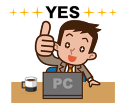 Yes! Businessman Anko. sticker #697393