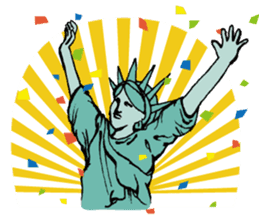 A Lady of Liberty sticker #697573