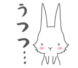 An ancient writing of Japan Cat & Rabbit sticker #697824