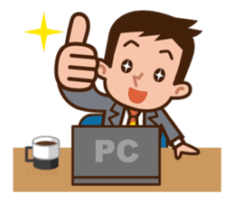 Yes! Businessman Anko. No text. sticker #698553