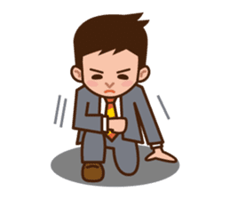 Yes! Businessman Anko. No text. sticker #698556