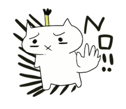 An unpopular cat Sticker sticker #699195