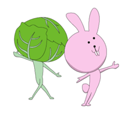 rabit cabbage sticker #699260
