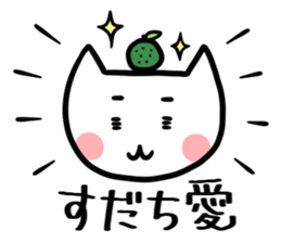 Cat in Tokushima [AWA-ben] sticker #699653