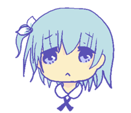 blue girl sticker #700712