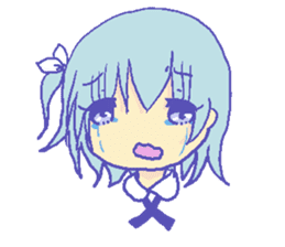 blue girl sticker #700717