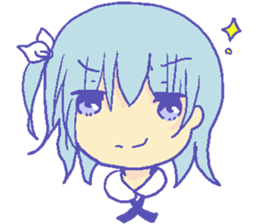 blue girl sticker #700718