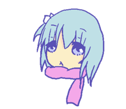 blue girl sticker #700724