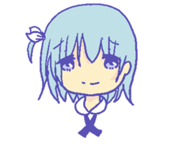 blue girl sticker #700729