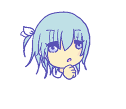 blue girl sticker #700734