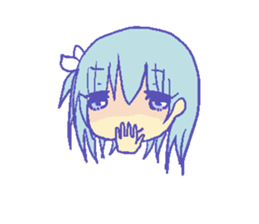 blue girl sticker #700736