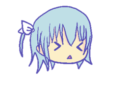 blue girl sticker #700743