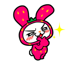 Strawberry Rabbit "Uppy!!" sticker #701800