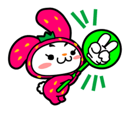 Strawberry Rabbit "Uppy!!" sticker #701814